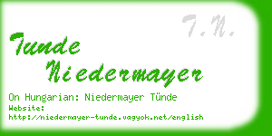tunde niedermayer business card