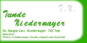 tunde niedermayer business card